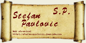 Stefan Pavlović vizit kartica